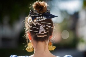 embellished barrette hair